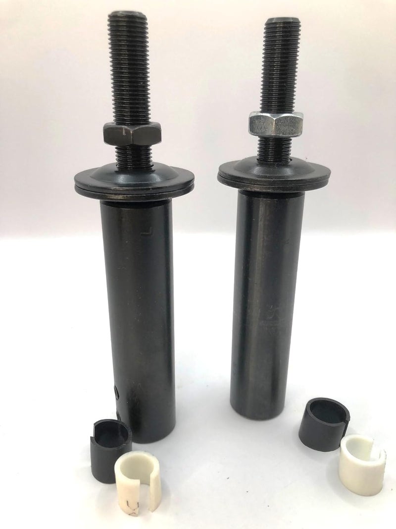 Jestco 6-1/4” Long Shaft Arbor Extension SET fits 1/2" right and left side shaft Motor Arbor Threaded Shaft Adapter for Buffing Grinding Wheels/For Bench Grinder Qty 1 set. Fits 1/2" 5/8" or 3/4" - Image 1